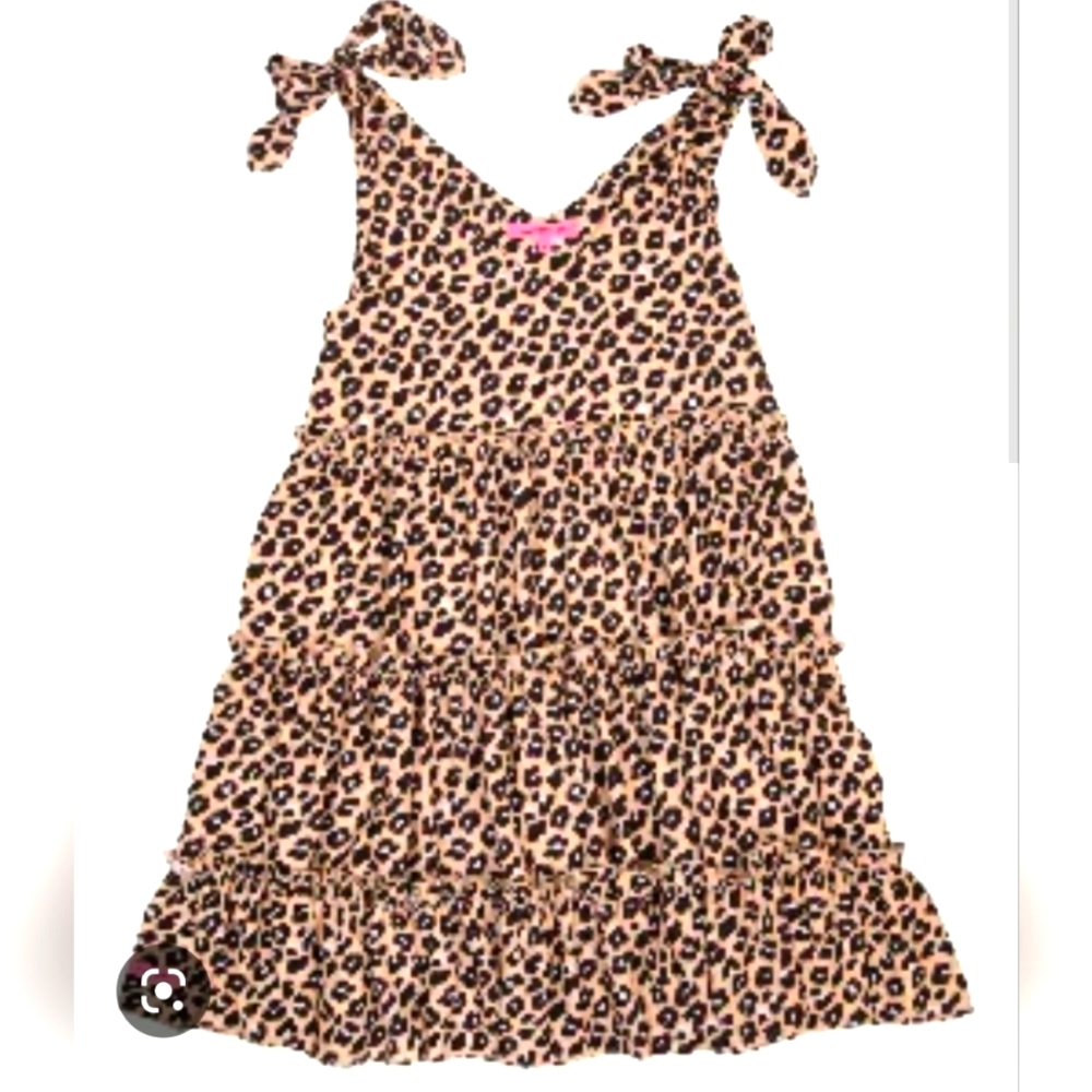Simply Southern Leopard Ruffle Tank Dress Swim Coverup